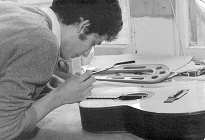 Bill Dinsdale in his guitar workshop