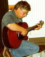 Geoff Durno Playing a Santas Cruz guitar - circa 1993